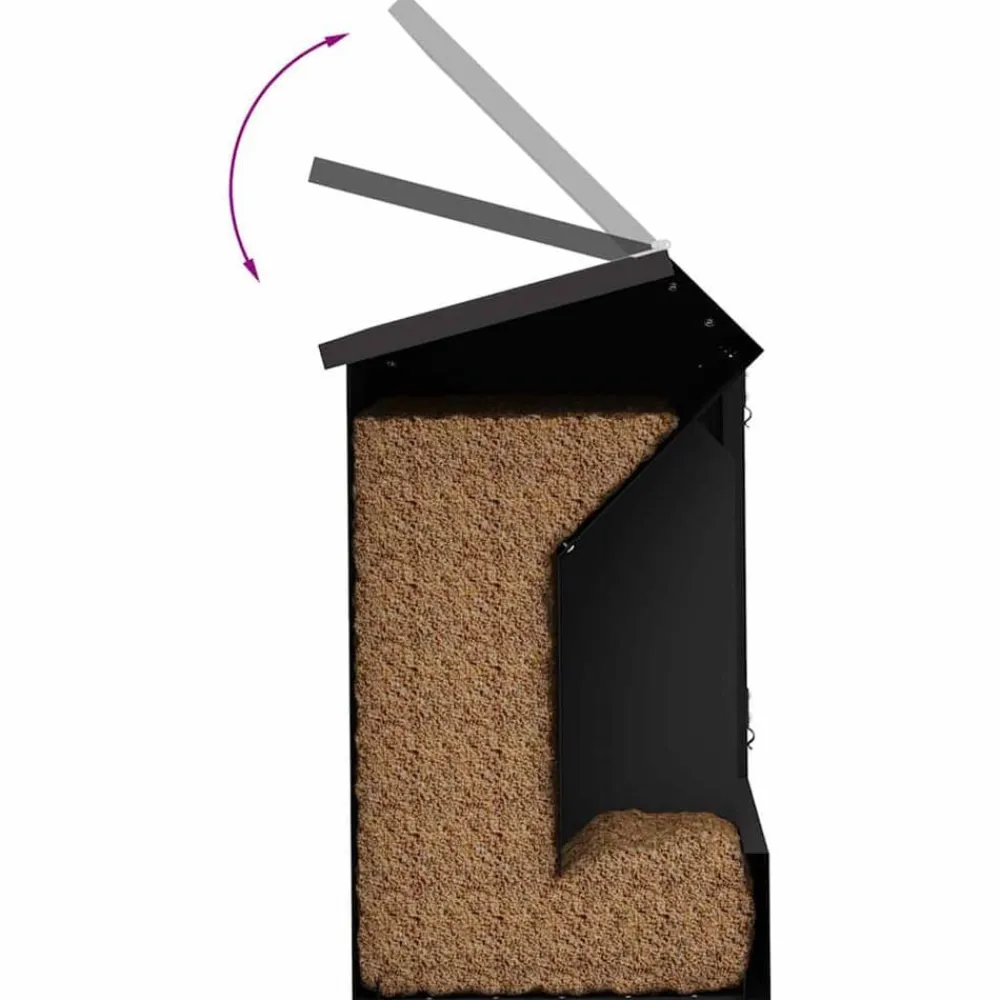 vidaXL Productos Para Mascotas-Comedero para Conejos 64.5 x 25.5 x 45.5 cm