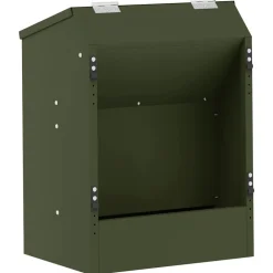 vidaXL Comedero para Conejos 64.5 x 25.5 x 45.5 cm Verde oliva