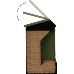 vidaXL Comedero para Conejos 64.5 x 25.5 x 45.5 cm Verde oliva