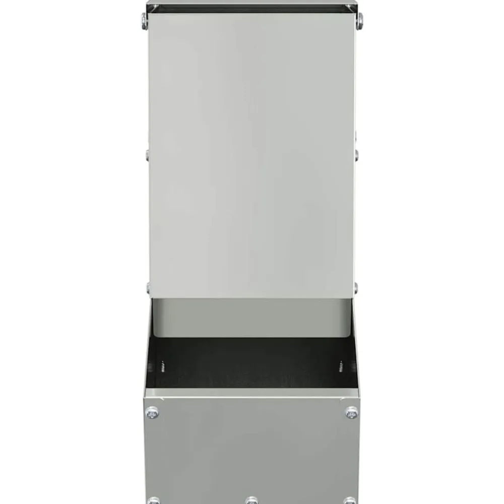 vidaXL Comedero para Conejos Plateado 12,5 x 26 x 28,5 cm Acero galvanizado Clearance