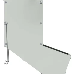 vidaXL Comedero para Conejos Plateado 12,5 x 26 x 28,5 cm Acero galvanizado Clearance
