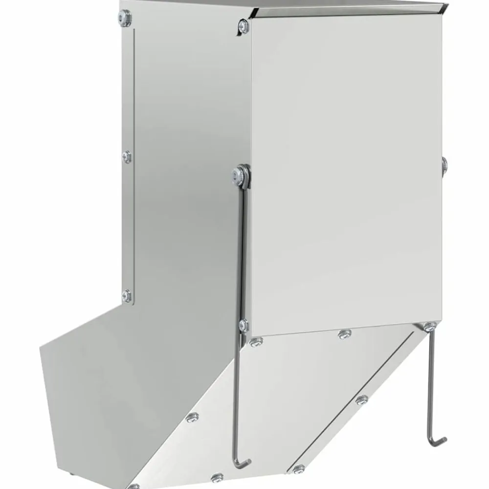 vidaXL Comedero para Conejos Plateado 12,5 x 26 x 28,5 cm Acero galvanizado Clearance