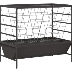 vidaXL Comedero para Ganado 100 x 60 x 90 cm Negro Clearance