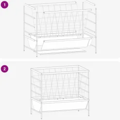 vidaXL Comedero para Ganado 100 x 60 x 90 cm Negro Clearance