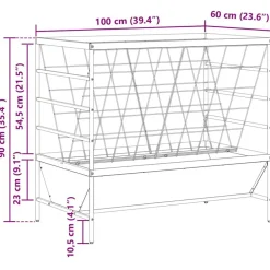 vidaXL Productos Para Mascotas-Comedero para Ganado 100 x 60 x 90 cm