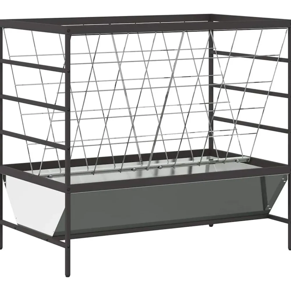 vidaXL Comedero para Ganado Plateado 100 x 60 x 90 cm Acero galvanizado Hot