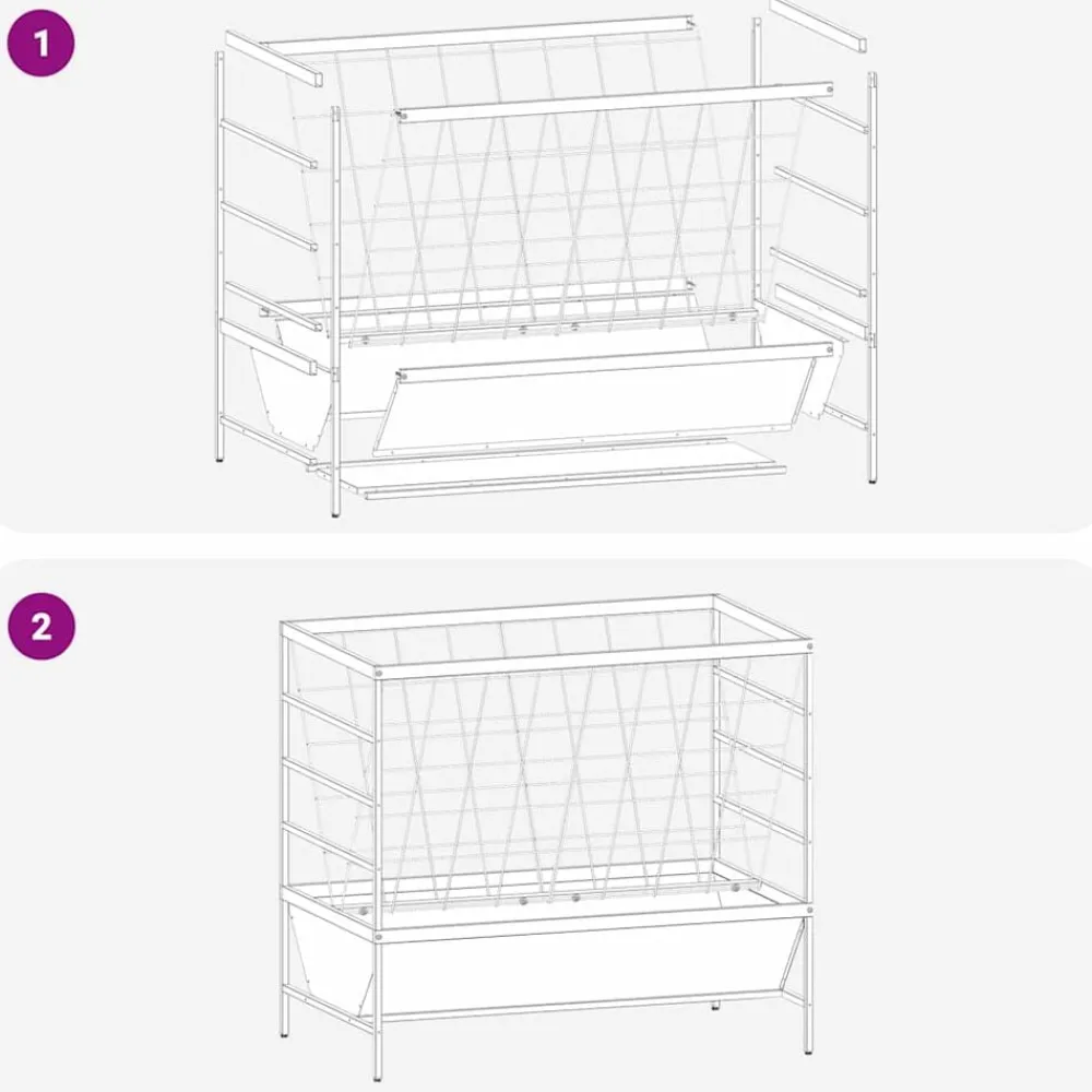 vidaXL Comedero para Ganado Plateado 100 x 60 x 90 cm Acero galvanizado Hot