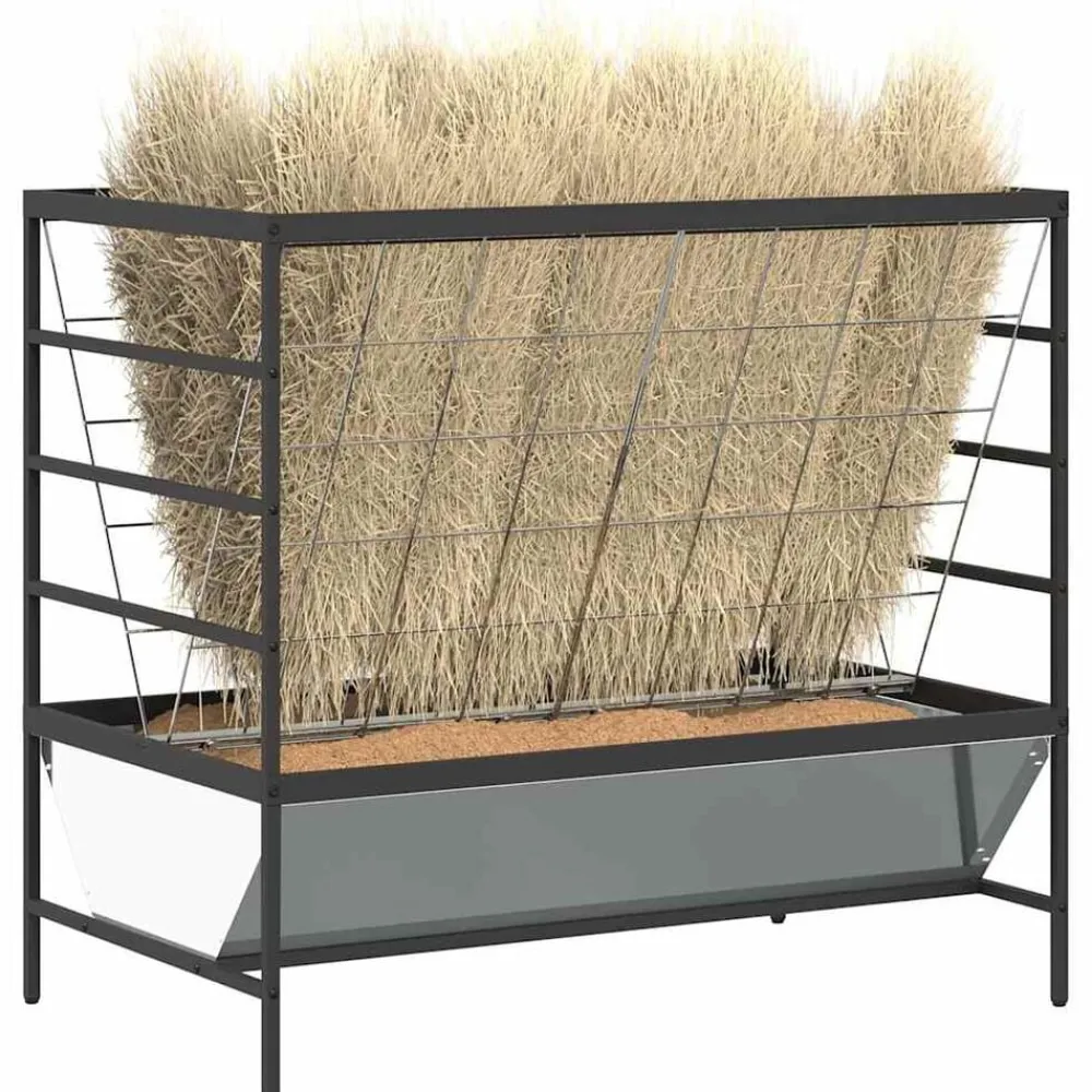vidaXL Comedero para Ganado Plateado 100 x 60 x 90 cm Acero galvanizado Hot