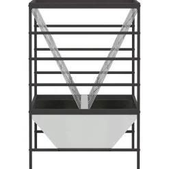 vidaXL Comedero para Ganado Plateado 100 x 60 x 90 cm Acero galvanizado Hot