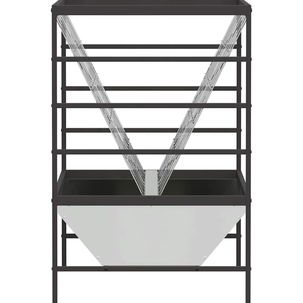 vidaXL Comedero para Ganado Plateado 100 x 60 x 90 cm Acero galvanizado Hot