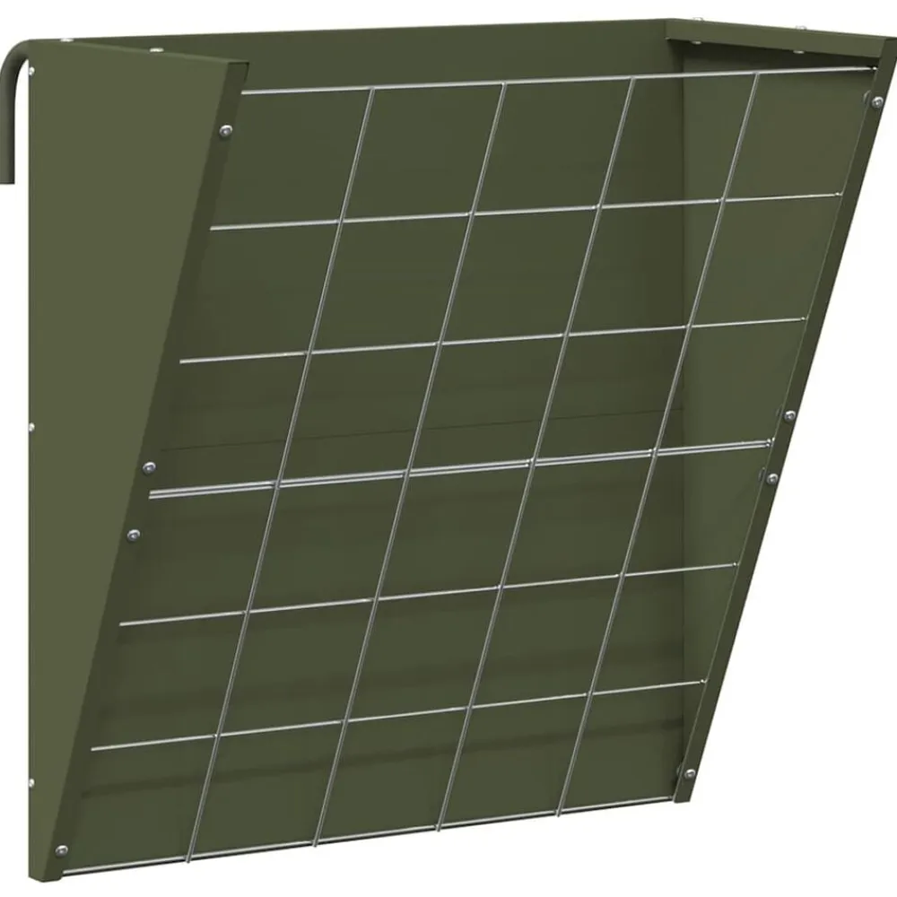 vidaXL Comedero para Heno Colgante 61 x 33 x 66 cm Verde oliva