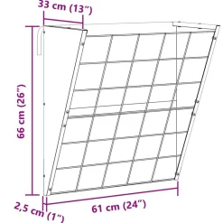 vidaXL Comedero para Heno Colgante 61 x 33 x 66 cm Verde oliva