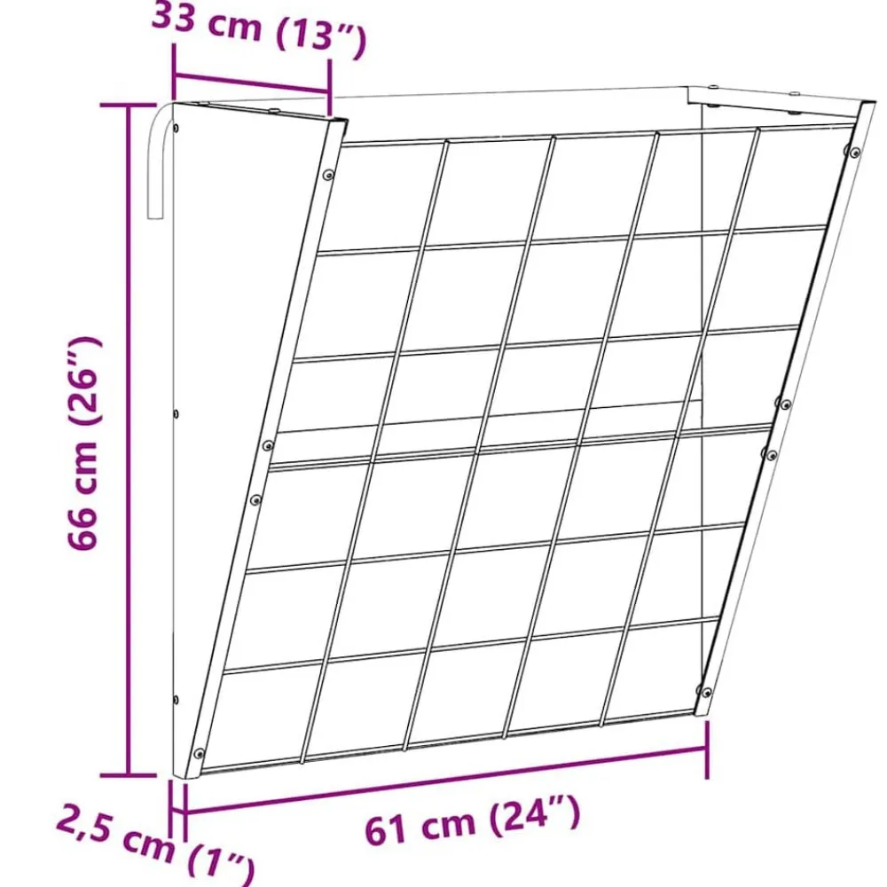 vidaXL Comedero para Heno Colgante 61 x 33 x 66 cm Verde oliva
