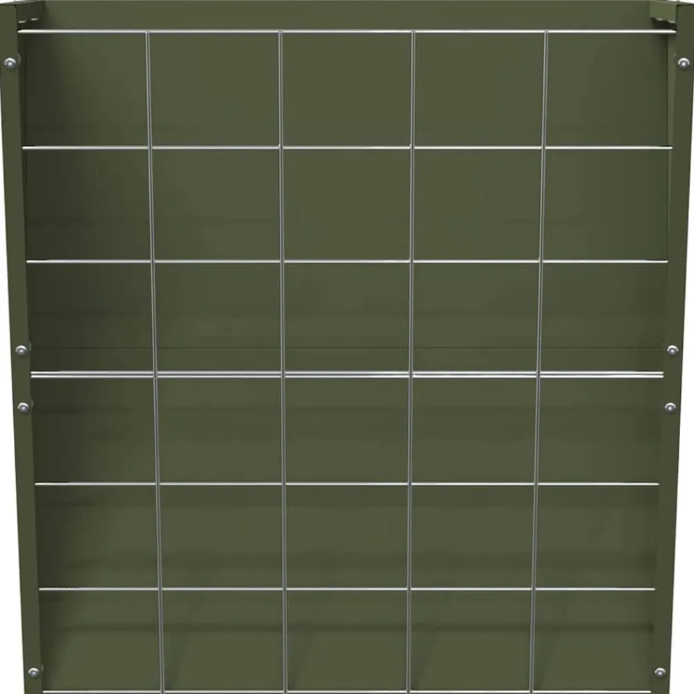 vidaXL Comedero para Heno Colgante 61 x 33 x 66 cm Verde oliva