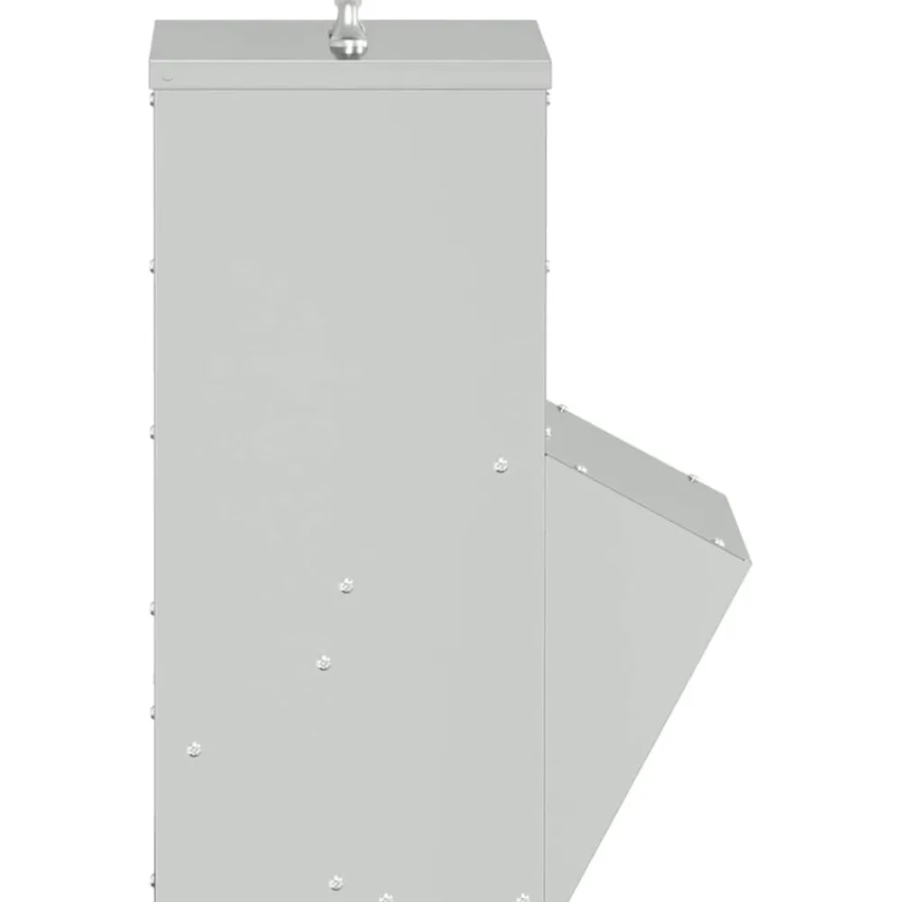 vidaXL Productos Para Mascotas-Comedero para pollos Plateado 20 x 25 x 35 cm