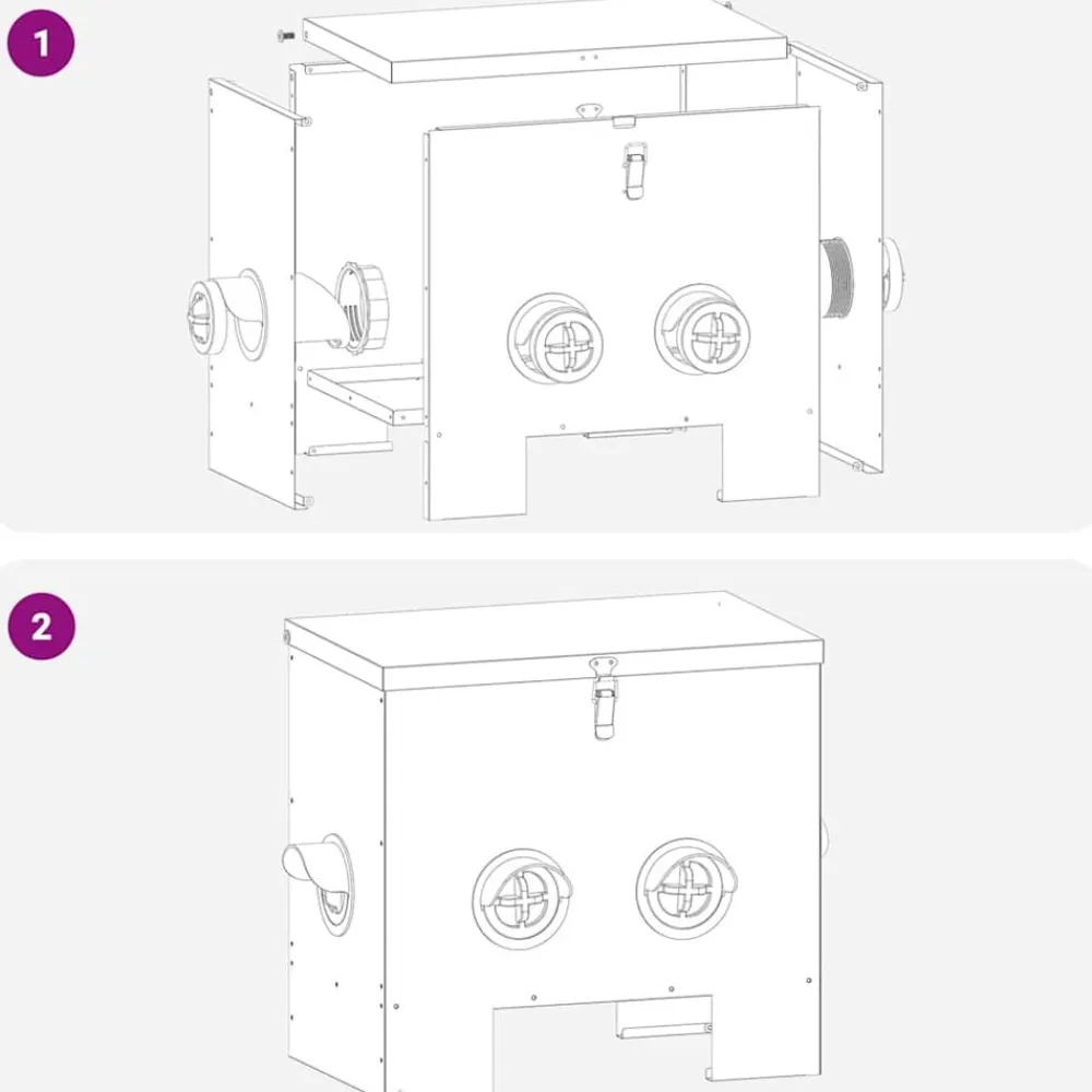 vidaXL Productos Para Mascotas-Comedero para pollos Plateado 40,5 x 25 x 38 cm