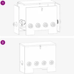 vidaXL Productos Para Mascotas-Comedero para pollos 2 pcs 60,5 x 29 x 51 cm