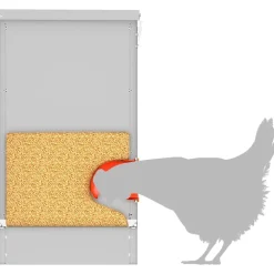 vidaXL Comedero para pollos Plateado 60,5 x 29 x 51 cm Acero galvanizado New