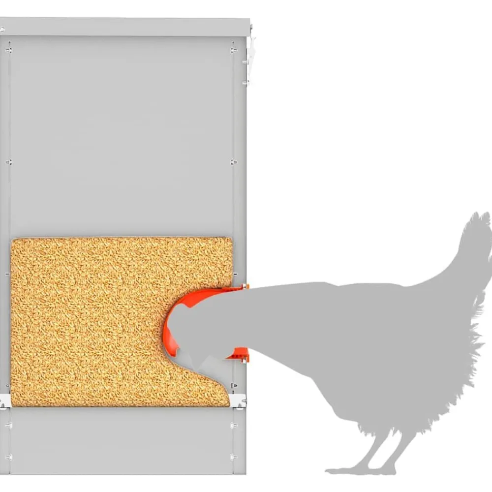 vidaXL Comedero para pollos Plateado 60,5 x 29 x 51 cm Acero galvanizado New