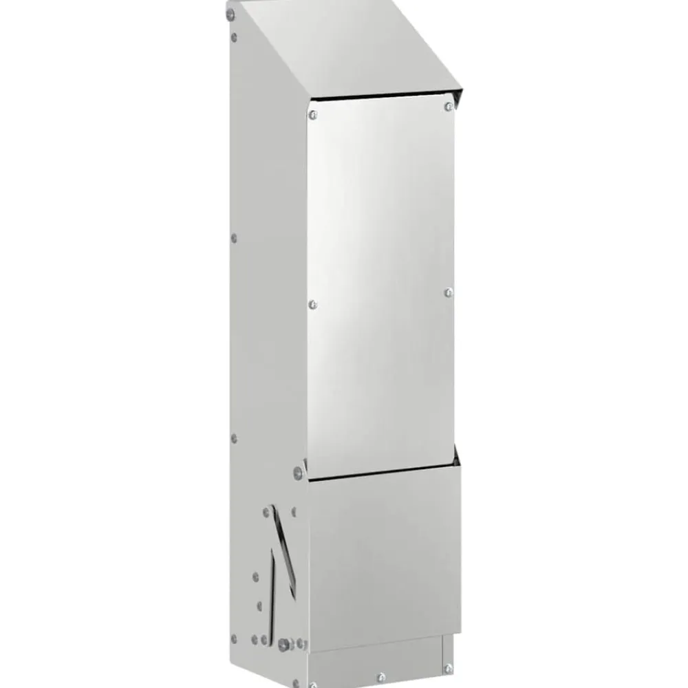 vidaXL Comedero para pollos Plateado 13 x 12 x 51 cm Acero galvanizado Best