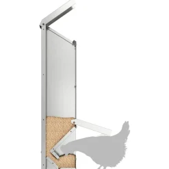 vidaXL Comedero para pollos Plateado 13 x 12 x 51 cm Acero galvanizado Best