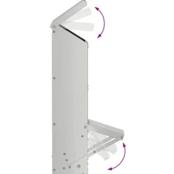 vidaXL Comedero para pollos Plateado 13 x 12 x 51 cm Acero galvanizado Best