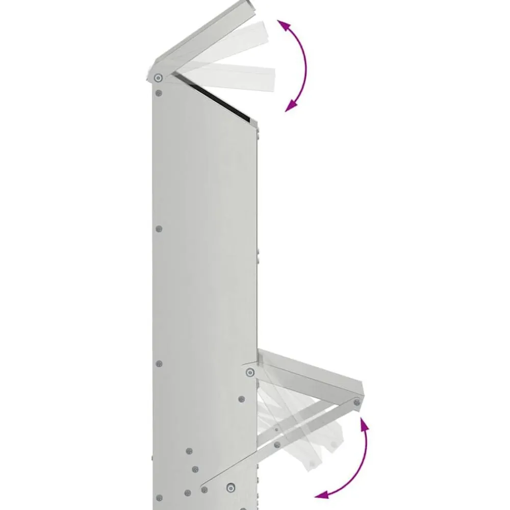 vidaXL Comedero para pollos Plateado 13 x 12 x 51 cm Acero galvanizado Best