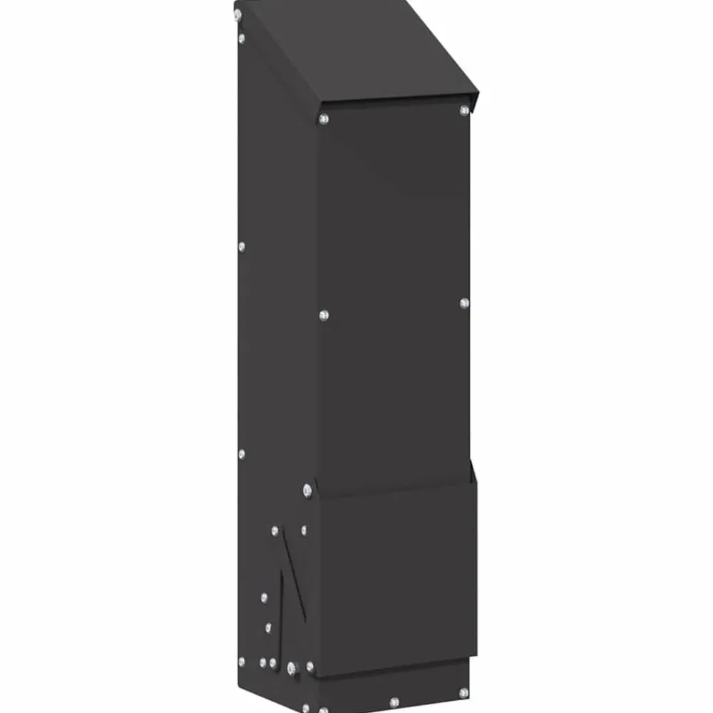 vidaXL Comedero para pollos 13 x 12 x 51 cm Negro Clearance