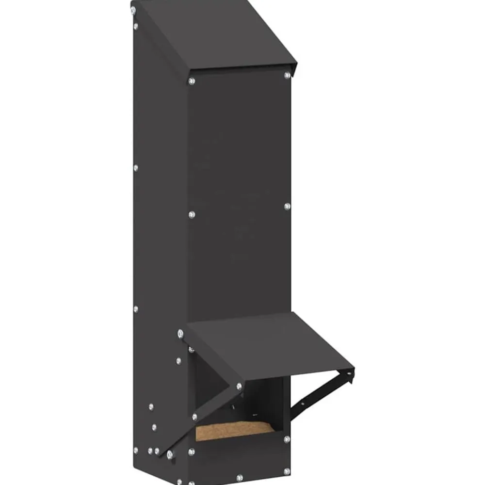 vidaXL Comedero para pollos 13 x 12 x 51 cm Negro Clearance