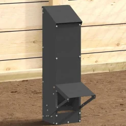 vidaXL Comedero para pollos 13 x 12 x 51 cm Negro Clearance