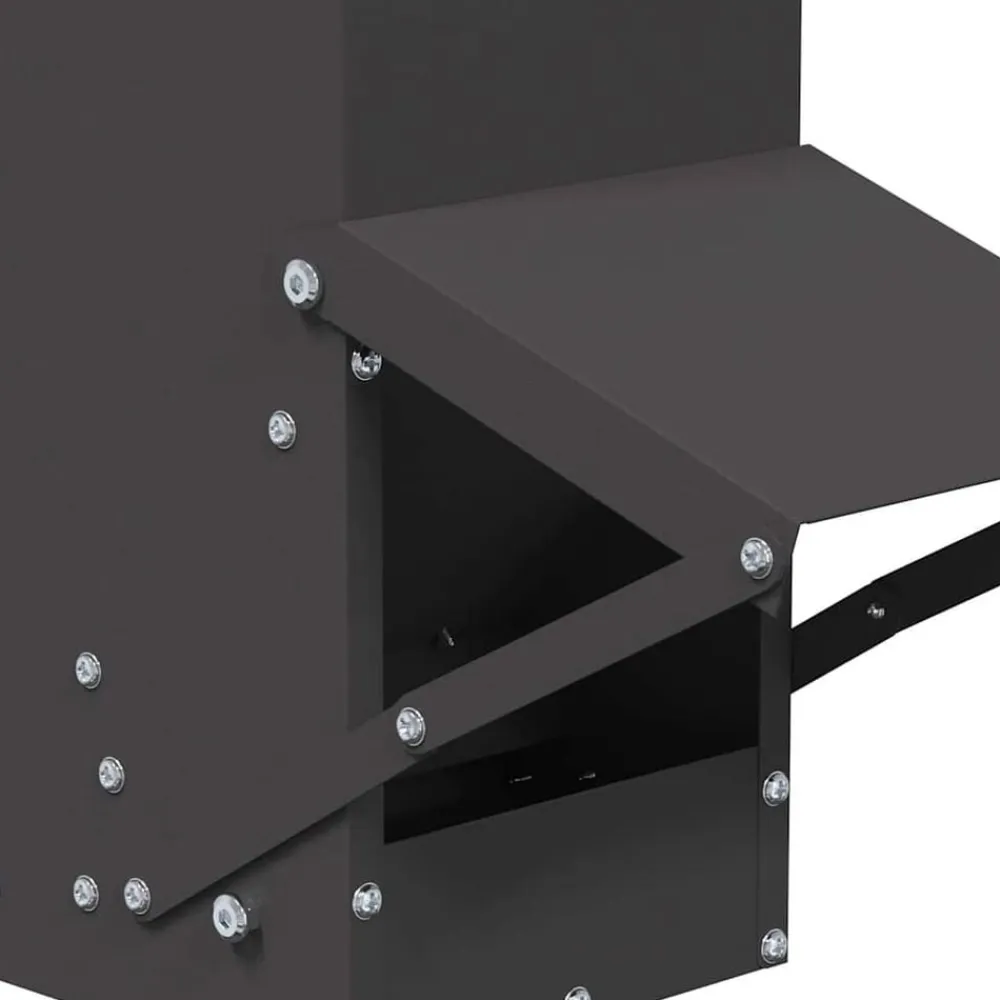 vidaXL Comedero para pollos 13 x 12 x 51 cm Negro Clearance