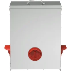 vidaXL Comedero para pollos Plateado 32,5 x 20,5 x 43 cm Acero galvanizado Discount