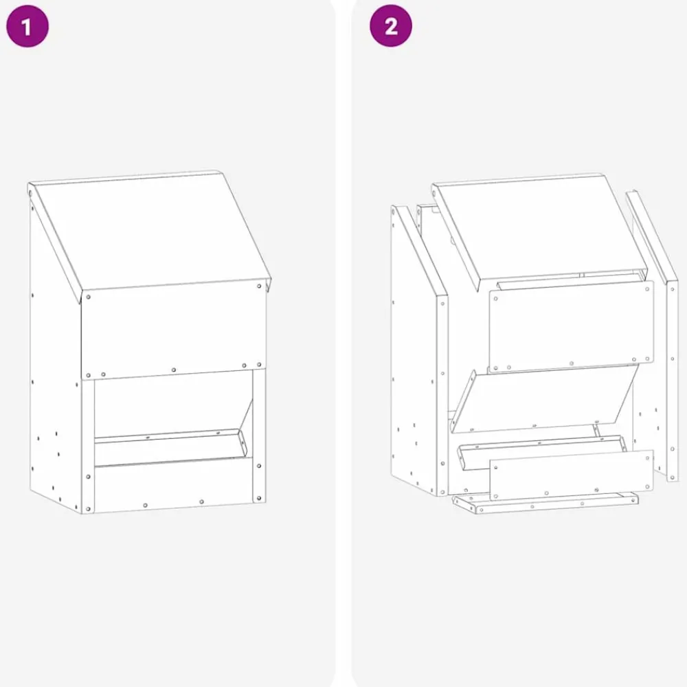 vidaXL Productos Para Mascotas-Comedero para pollos 21 x 16 x 33 cm