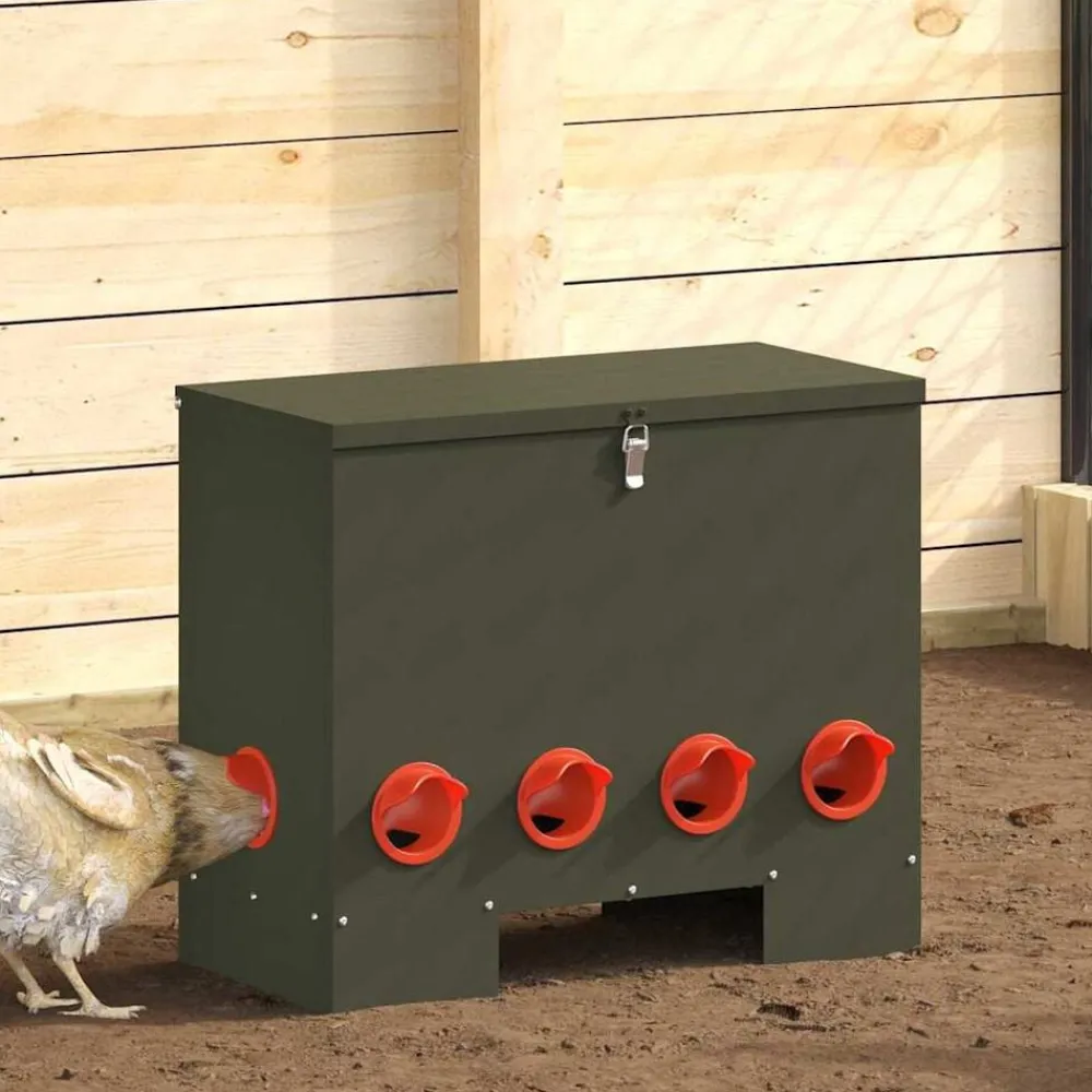 vidaXL Productos Para Mascotas-Comedero para pollos 60,5 x 29 x 51 cm