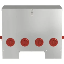 vidaXL Productos Para Mascotas-Comedero para pollos Plateado 60,5 x 29 x 51 cm
