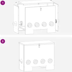 vidaXL Productos Para Mascotas-Comedero para pollos Plateado 60,5 x 29 x 51 cm