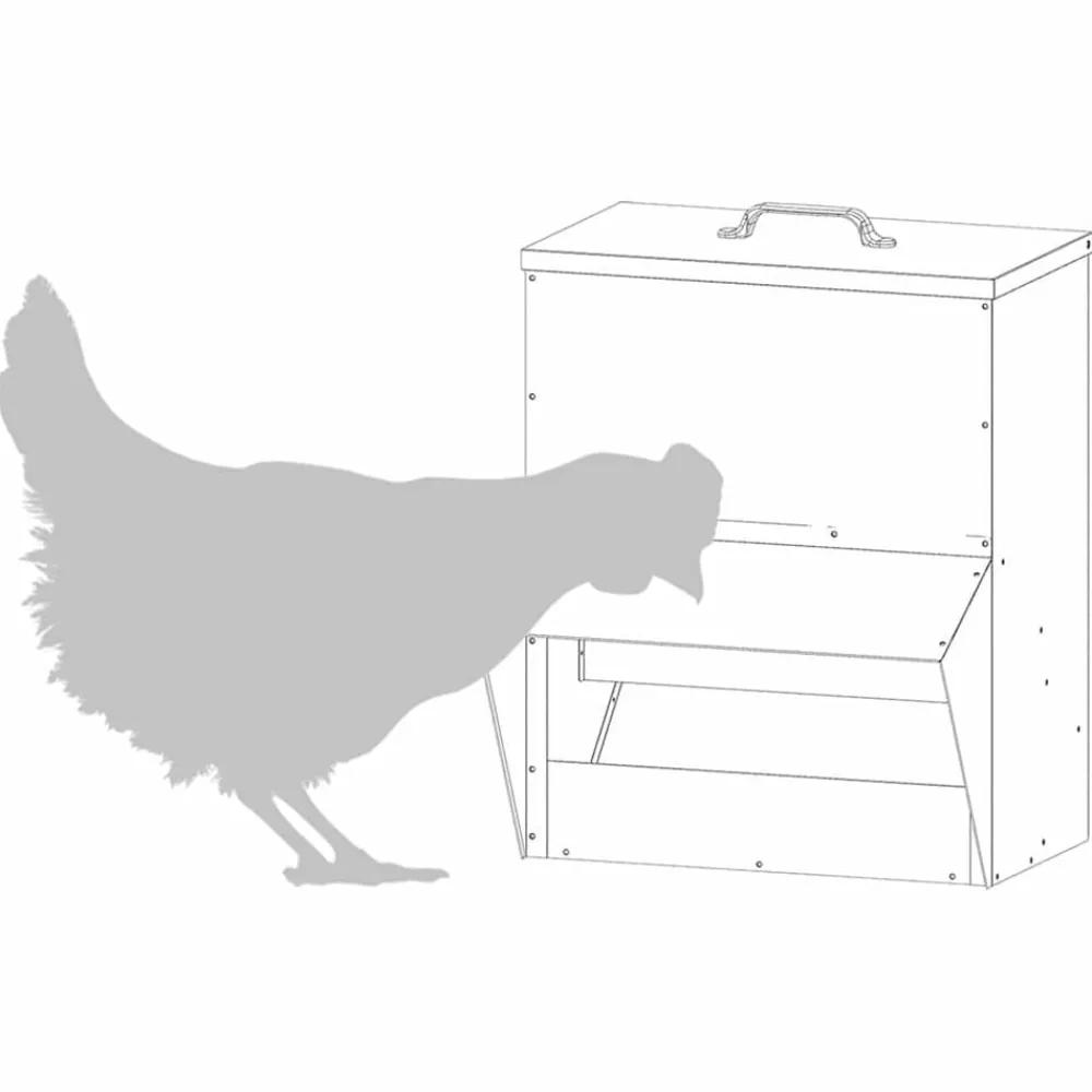vidaXL Productos Para Mascotas-Comedero para pollos 20 x 25 x 35 cm