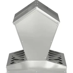 vidaXL Comedero para pollos Plateado 40 x 40 x 45 cm Acero galvanizado