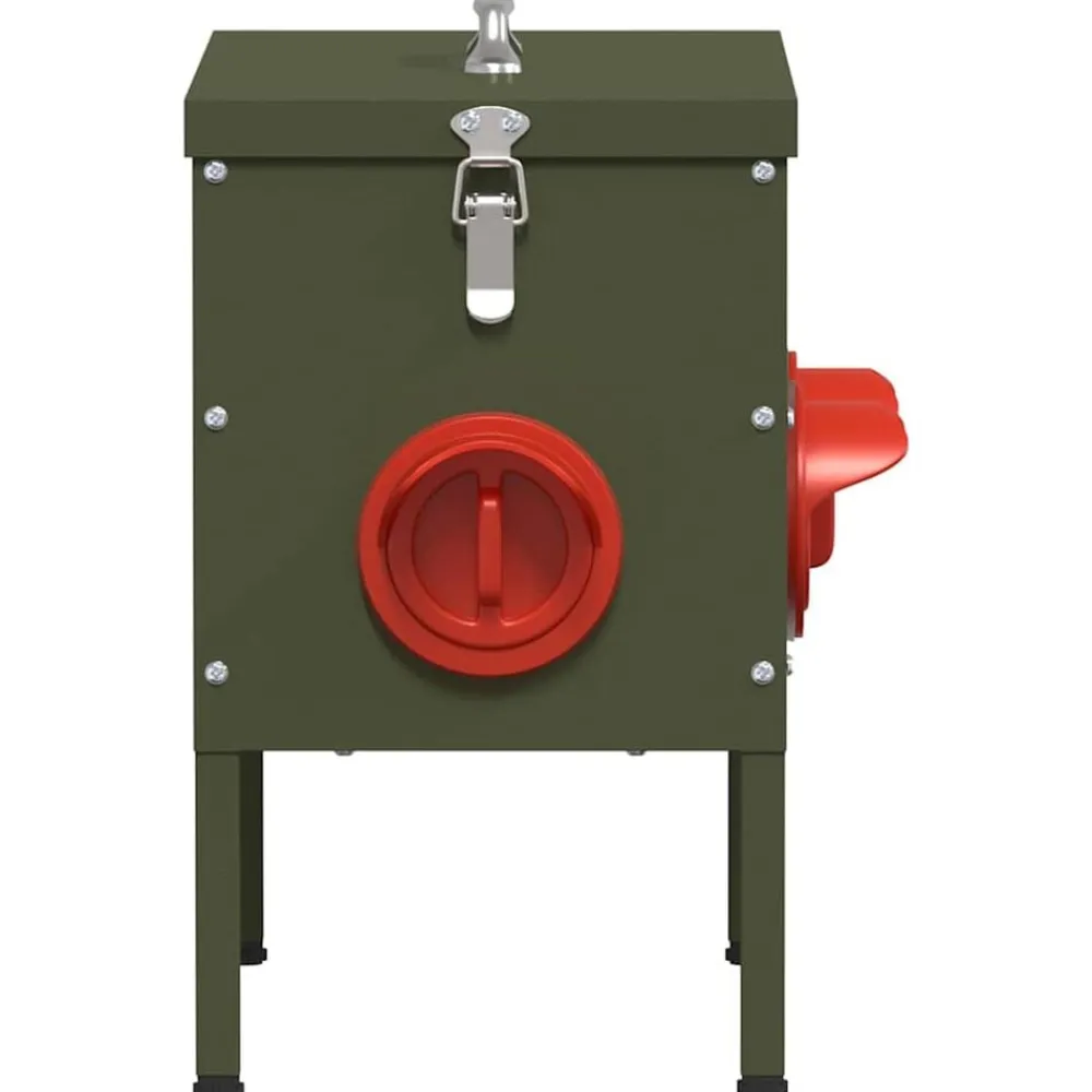 vidaXL Comedero para pollos 41,5 x 20,5 x 33 cm Verde oliva Hot