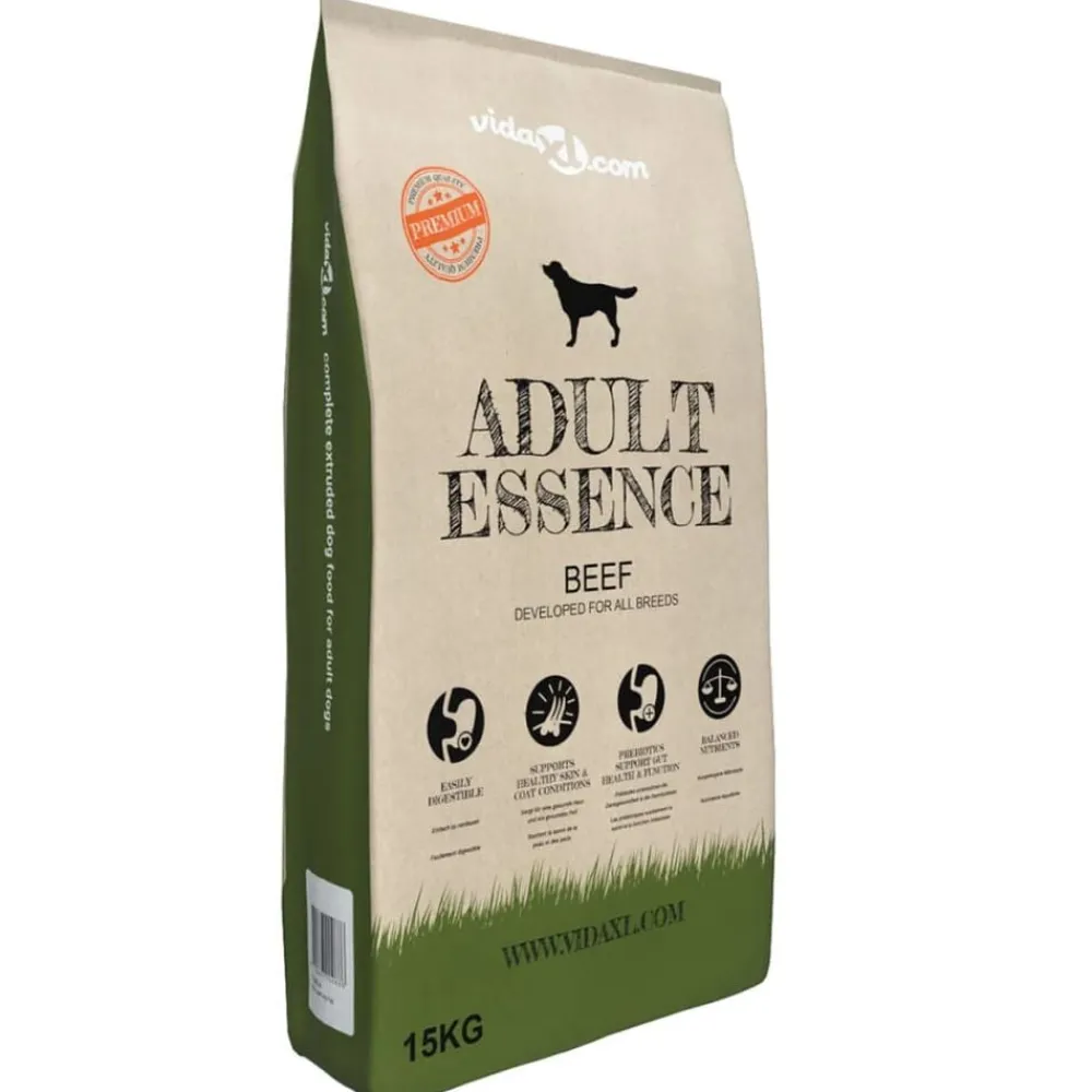 vidaXL Productos Para Mascotas-Comida seca para perros Adult Essence Beef 2 uds 30 kg