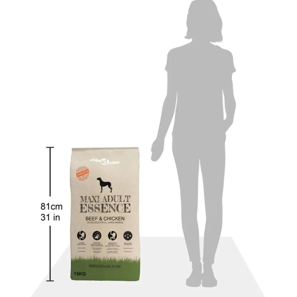 vidaXL Comida seca para perros Maxi Adult Essence Beef & Chicken 15 kg New