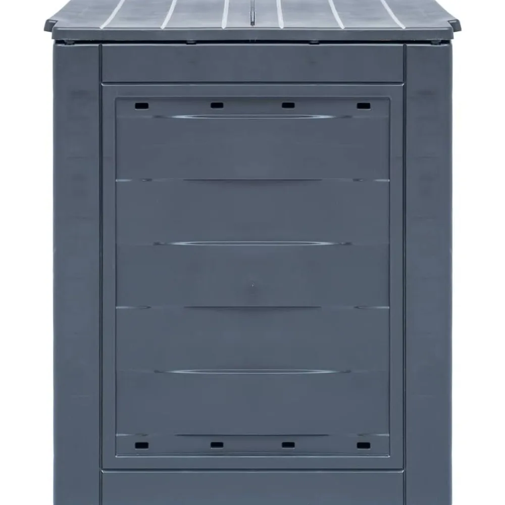 vidaXL Jardín-Compostador de jardín gris 60x60x73 cm 260 L