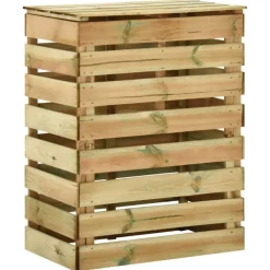 vidaXL Jardín-Compostador de láminas madera de pino impregnada 80x50x100 cm