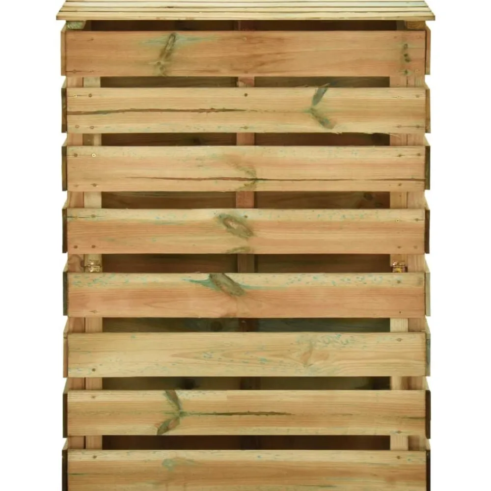 vidaXL Jardín-Compostador de láminas madera de pino impregnada 80x50x100 cm