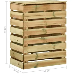 vidaXL Jardín-Compostador de láminas madera de pino impregnada 80x50x100 cm