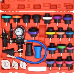 vidaXL Comprobador de presión de radiador 28 piezas Outlet