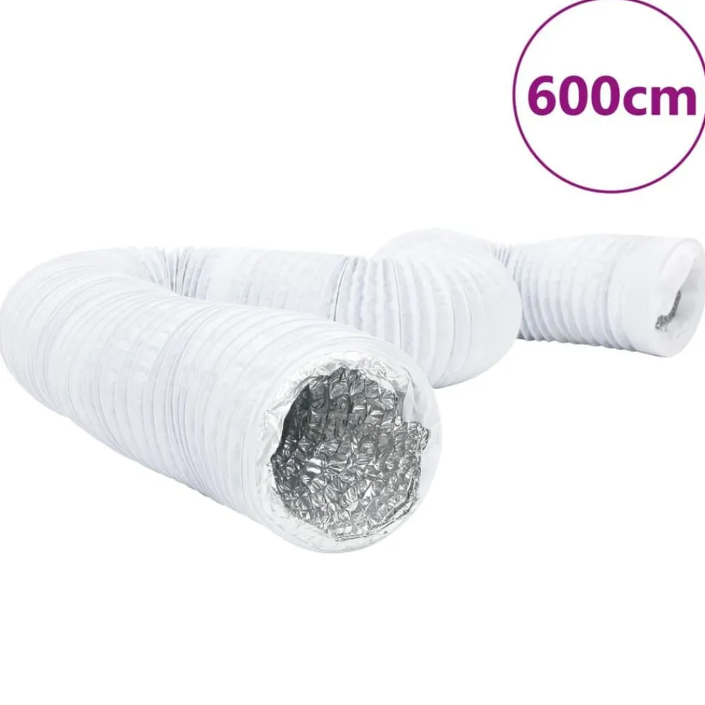 vidaXL Conducto de ventilación de aluminio y PVC 6 m Ø10 cm Clearance