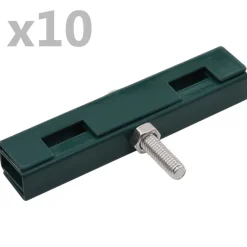 vidaXL Vallas De Jardín-Conector de alfombra en U para jardín 10 sets