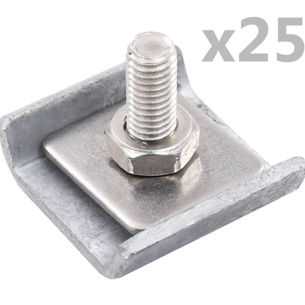 vidaXL Vallas De Jardín-Conector de enrejado 25 sets