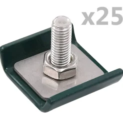 vidaXL Conector de enrejado 25 sets Verde Best